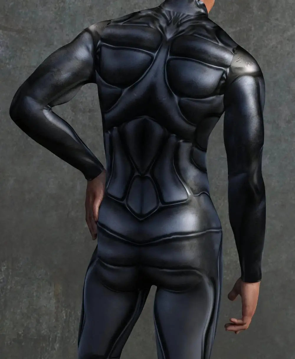 Mens Front Zip Full BodySuit for Music Festivals and Cosplay