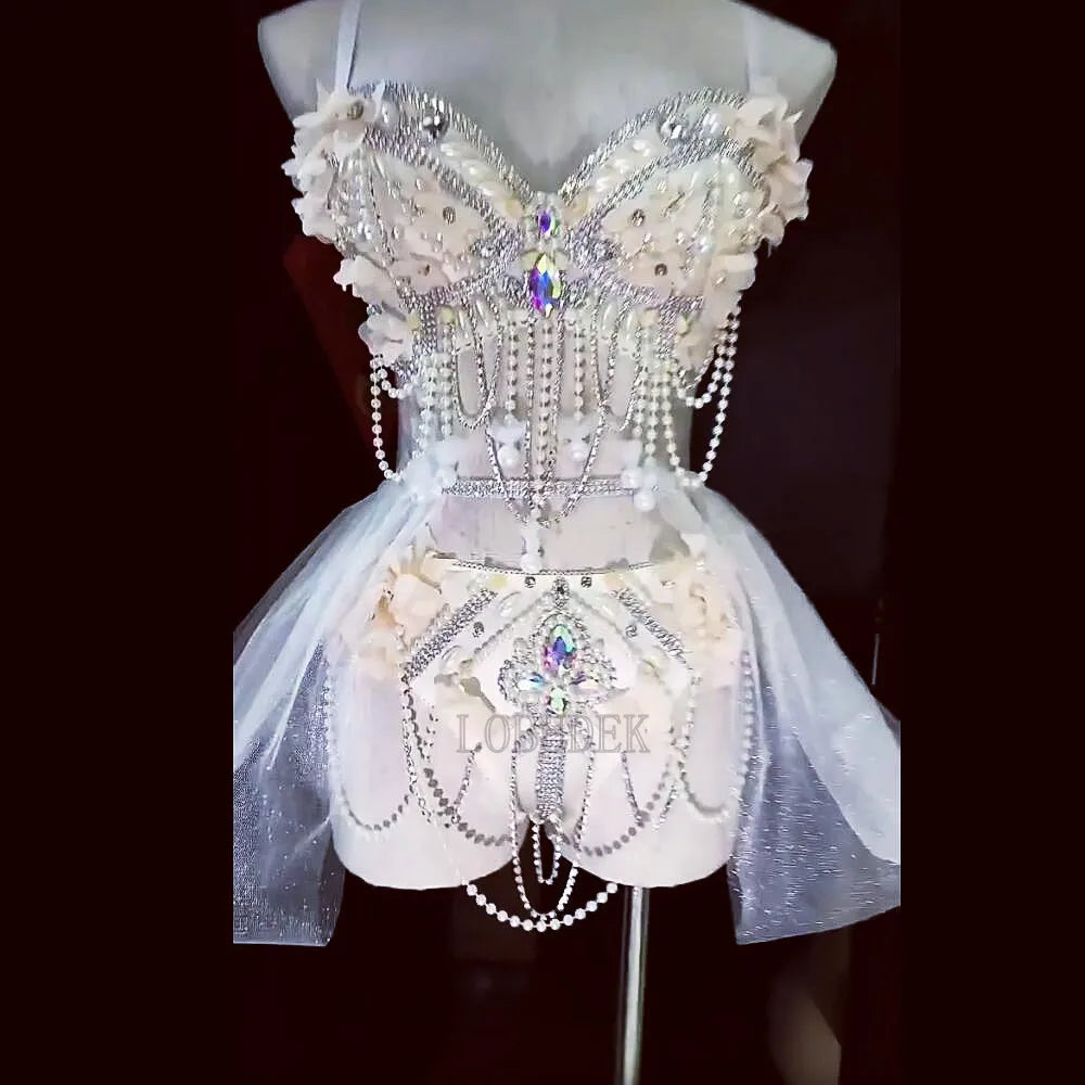 Luxury Ivory Rave Queen Outfit