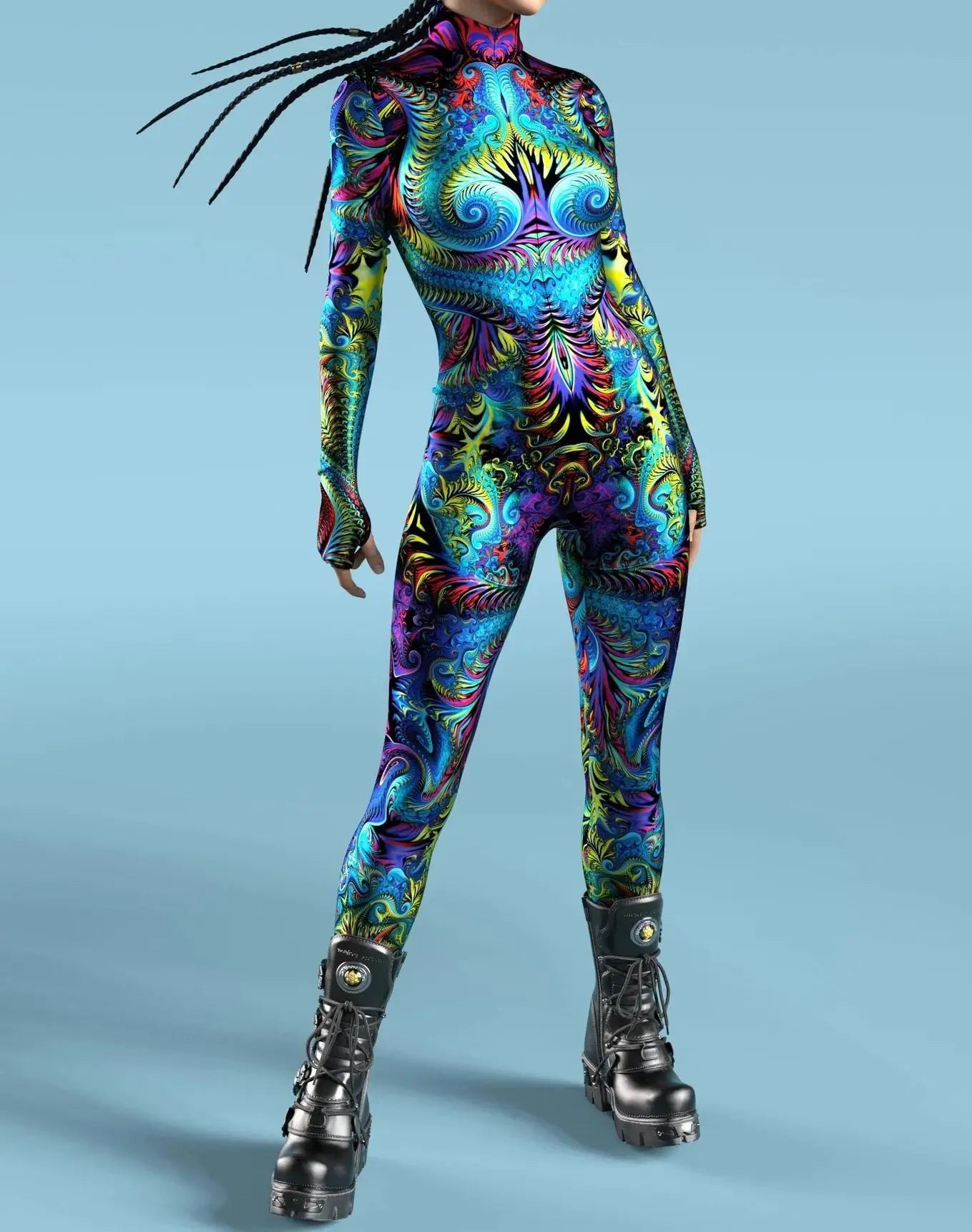 Mystic-Morph Full-body Rave Bodysuit