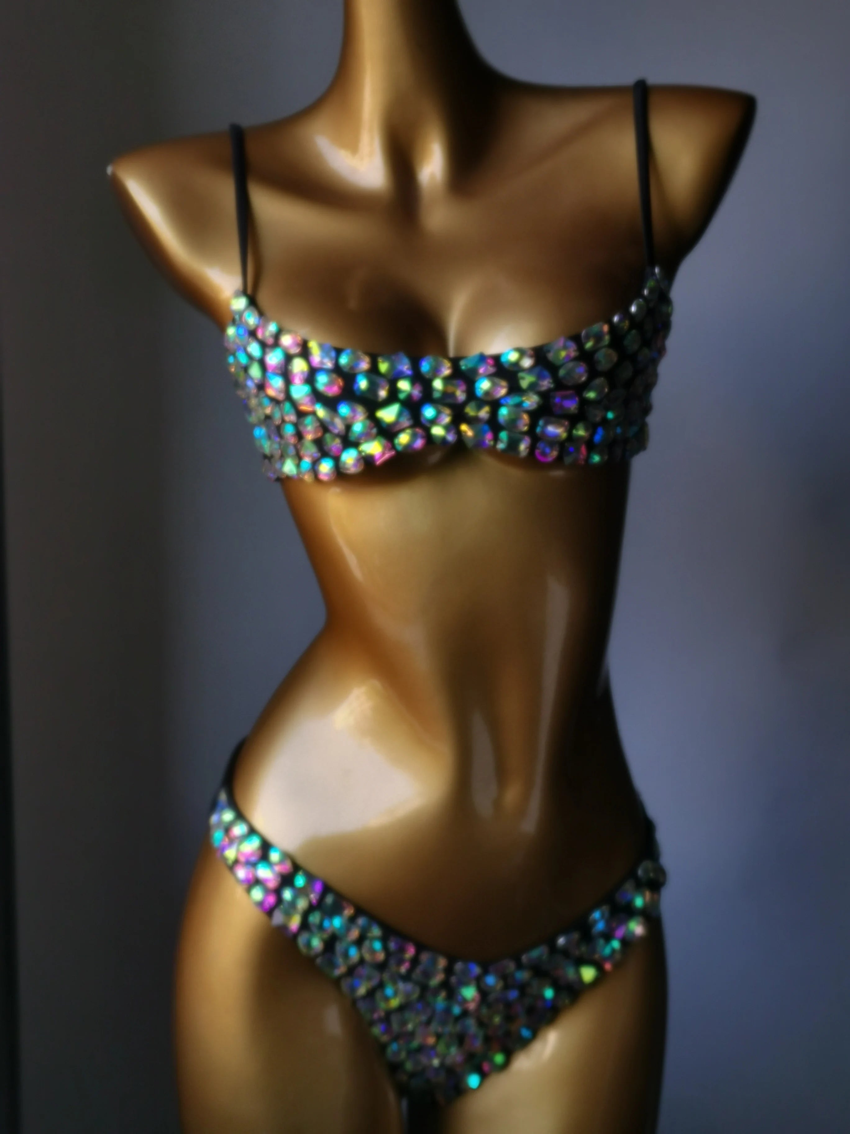 venus vacation mosaic Rhinestone Bikini