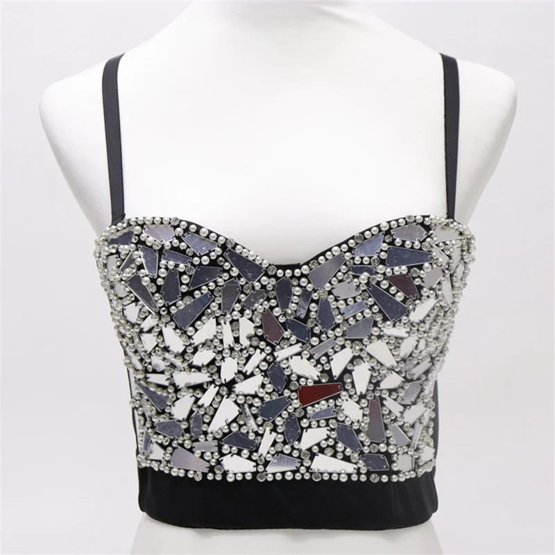 Rhinestone Rave Corset top