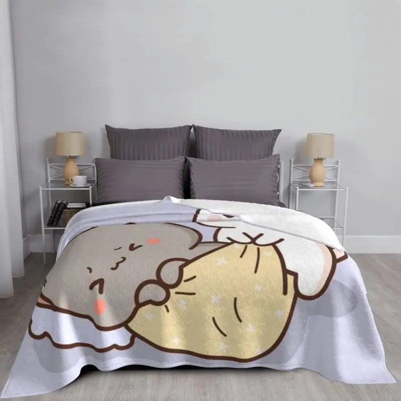 Adorable Fuzzy Kitten Fleece Blanket