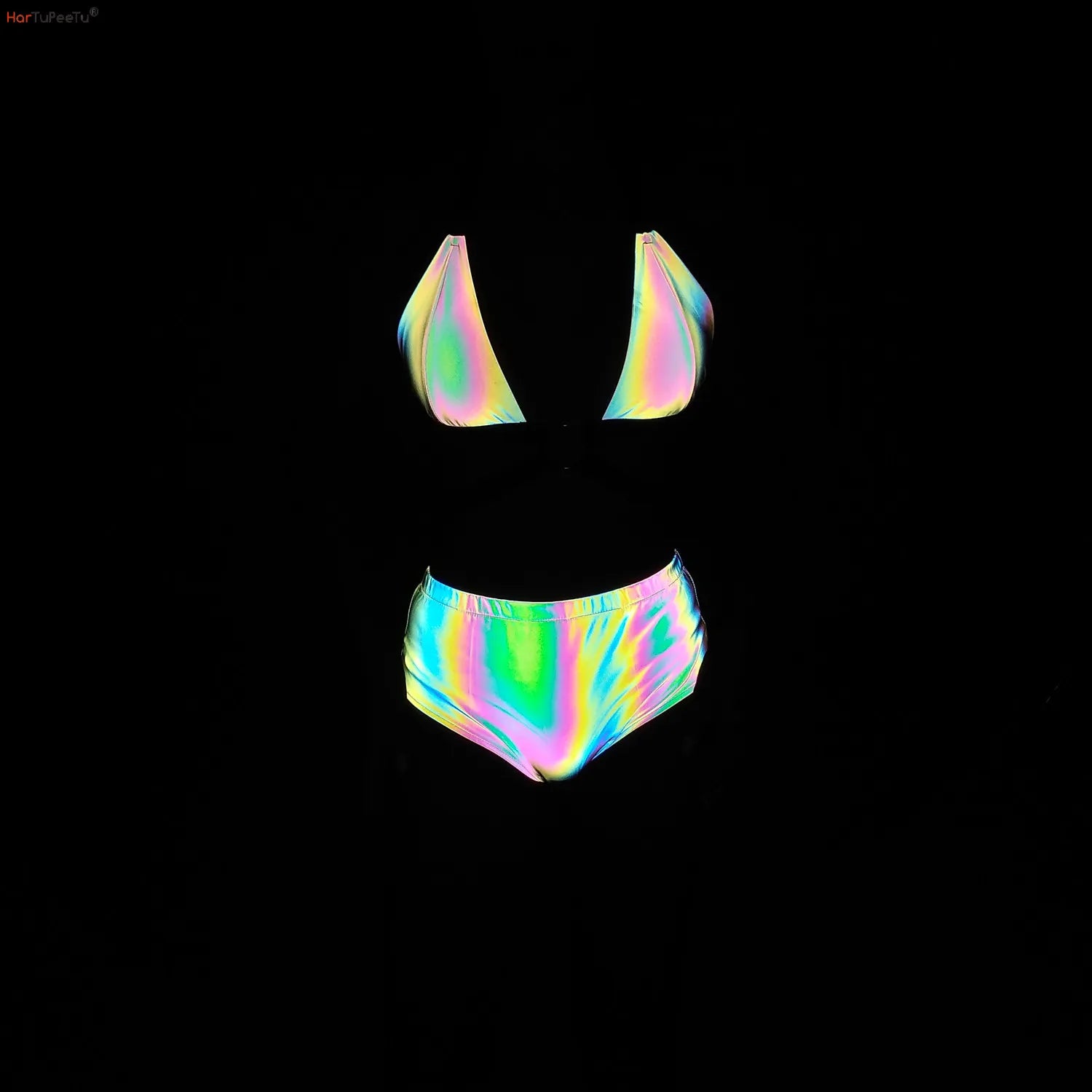 Reflective Rainbow 2 Piece Bikinis Set