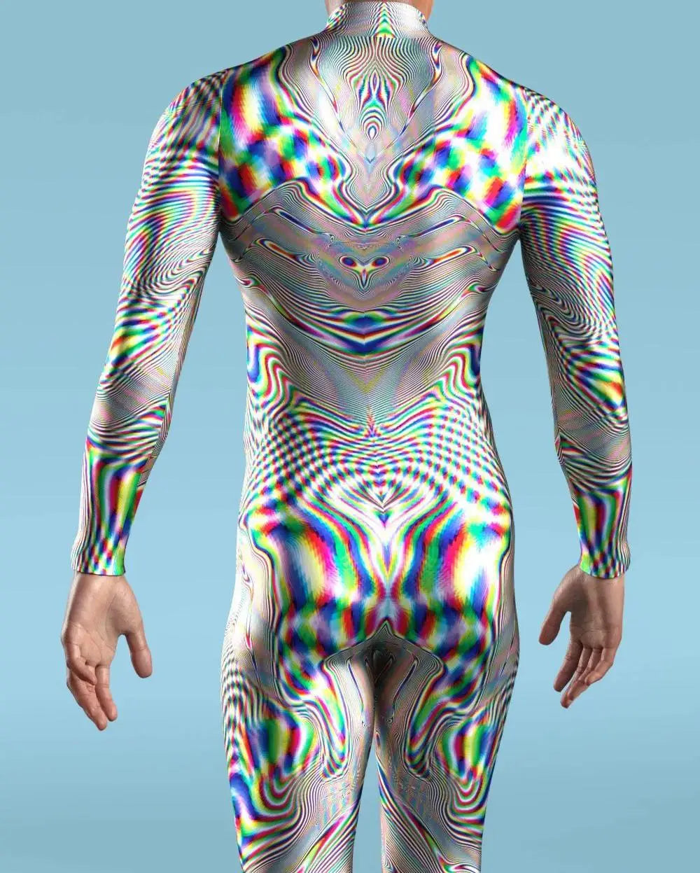 Hypno-Haze Full-Body Rave Bodysuit Mens