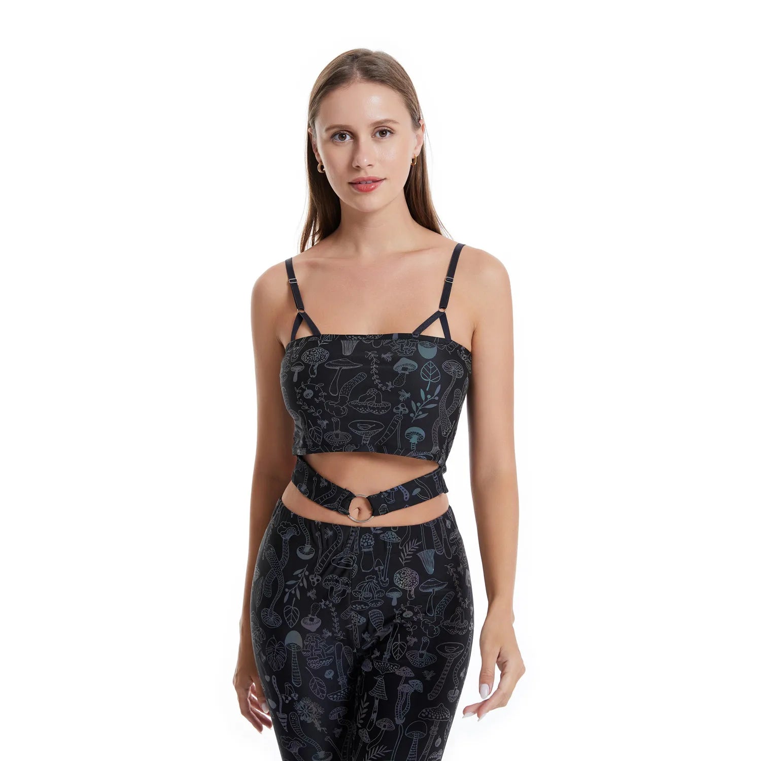 Reflective Mushroom Cropped Tank