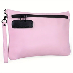 PINK Pouch Bag with Combination Lock