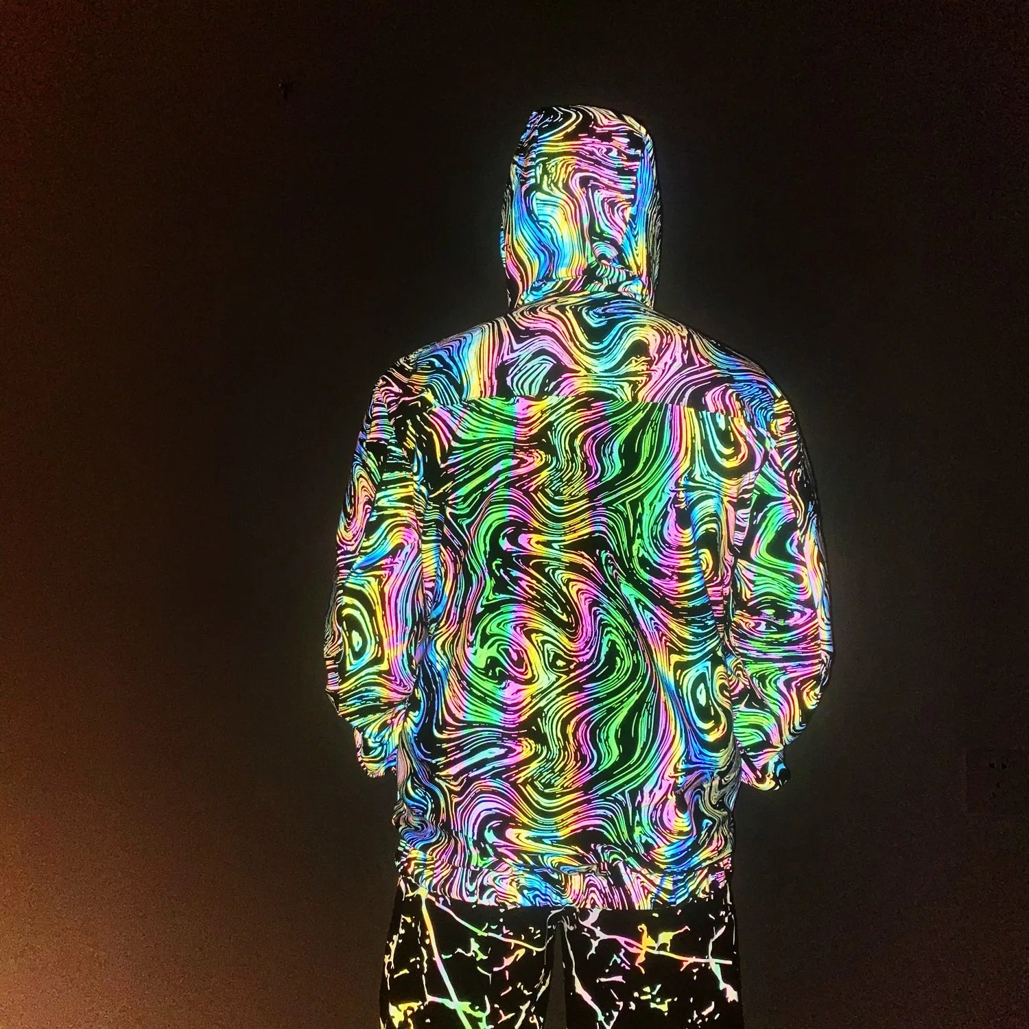 Luminous Reflective Zip Up Jacket