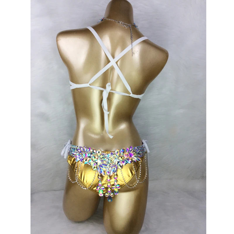 Electric Daisy Carnival Rhinestone Wire Bra