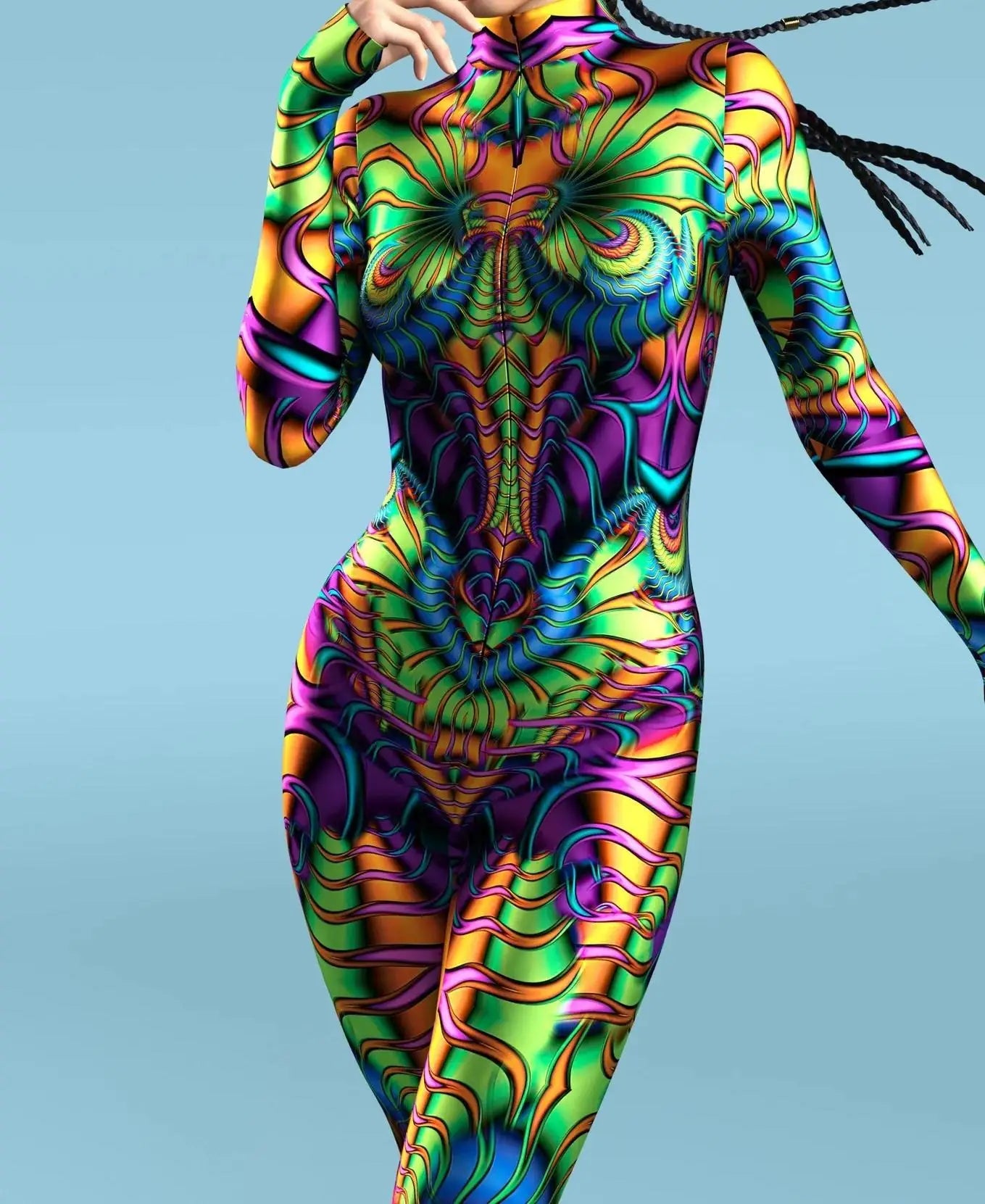 Psy-Fashion Full-Body Rave Bodysuit