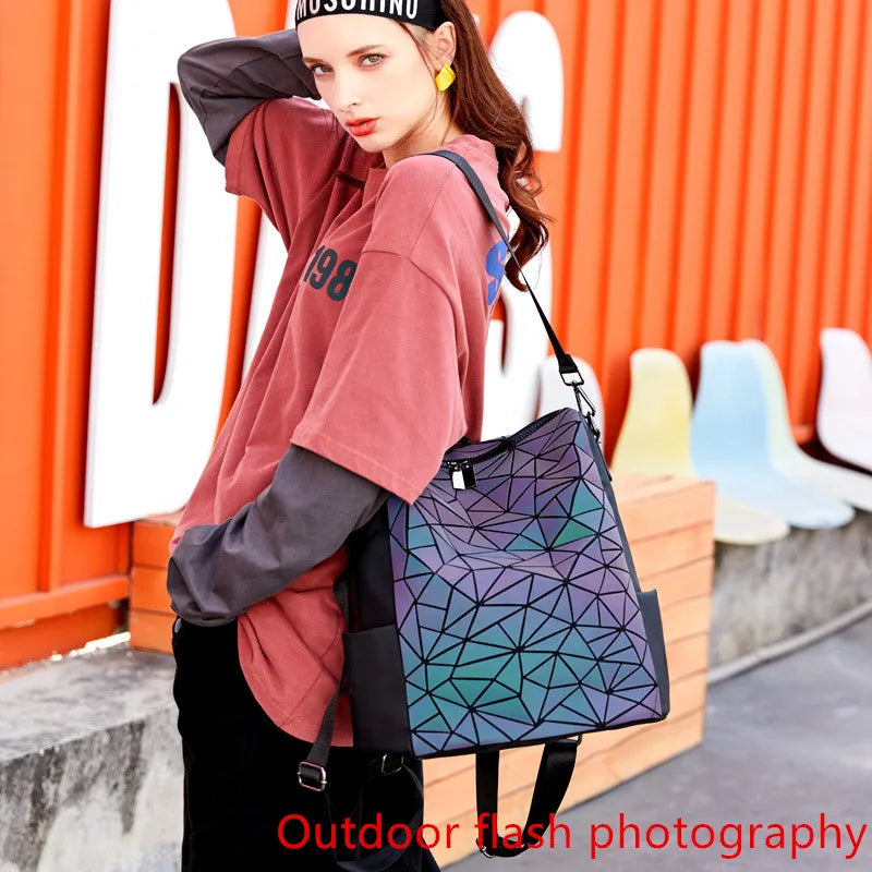 Holographic geometric shoulder bag 