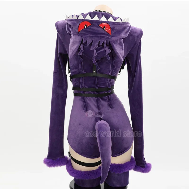 Gengar Plush Hooded Rave Romper