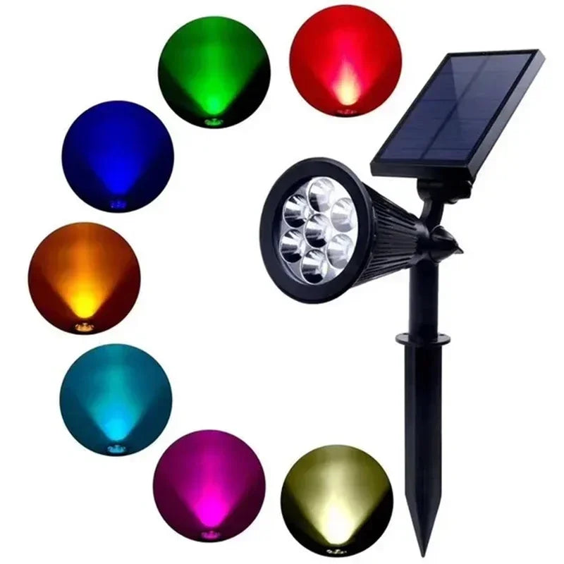 2Pcs 7 LED Solar Powered outdoor light