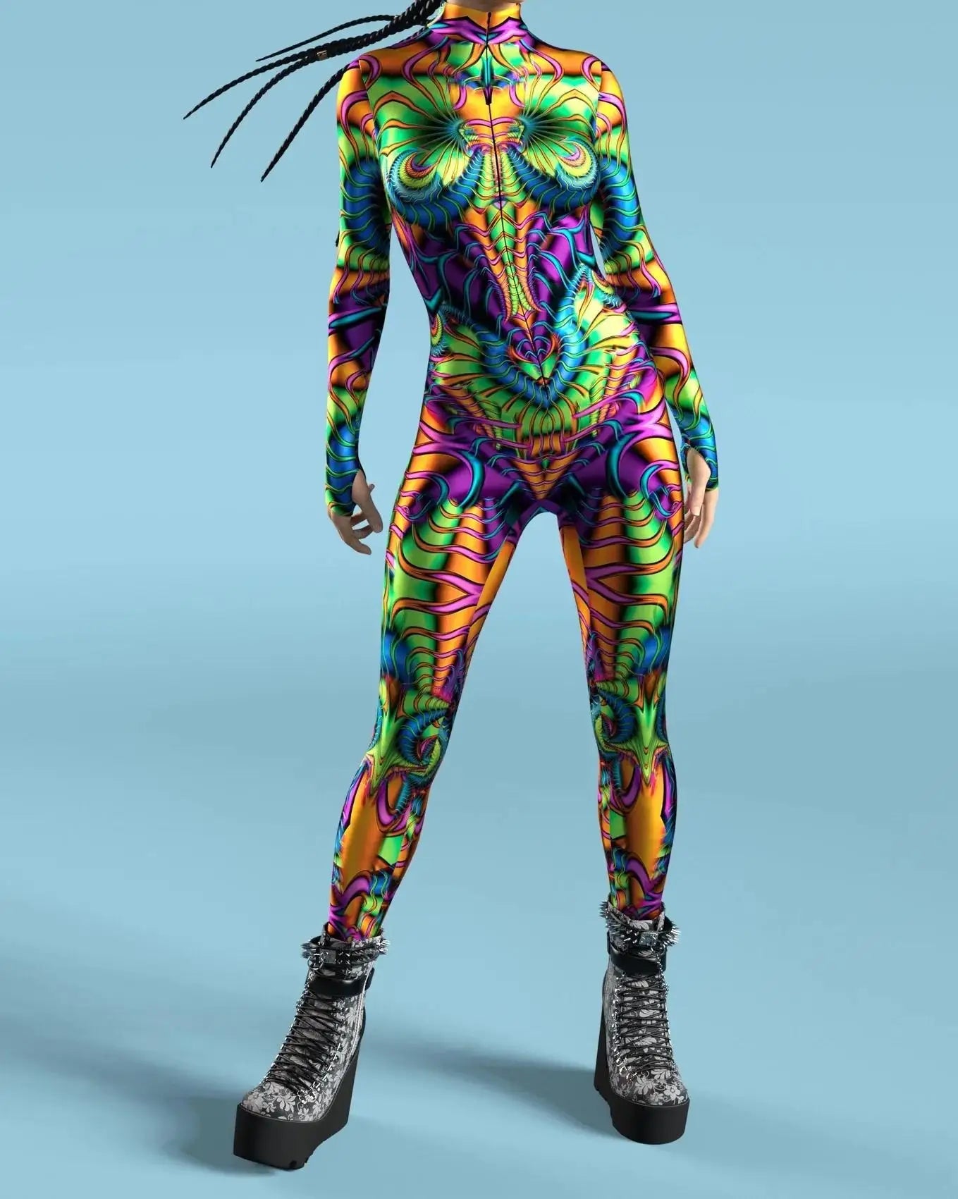 Psy-Fashion Full-Body Rave Bodysuit