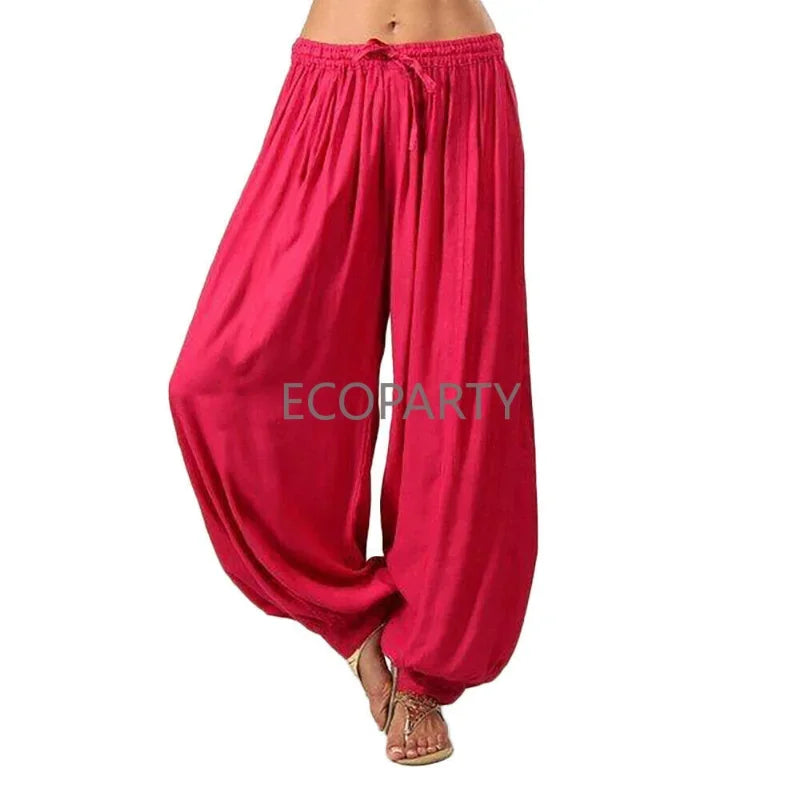 Womens Solid Color Harem Pants