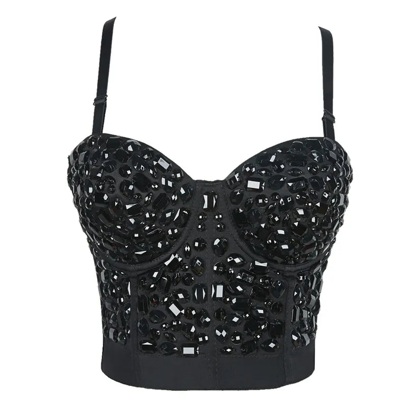 Rhinestone Rave Corset top