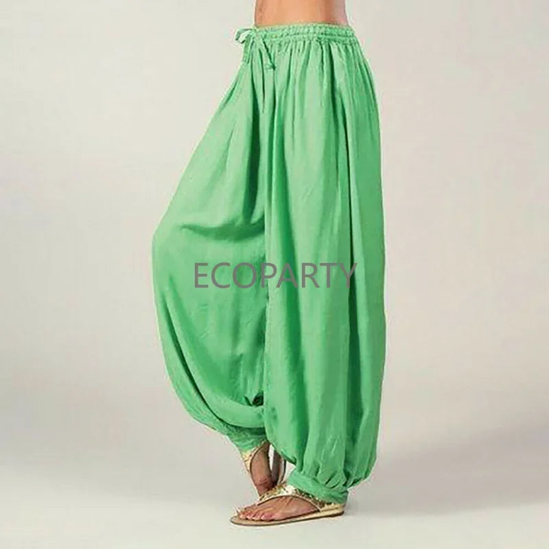 Womens Solid Color Harem Pants