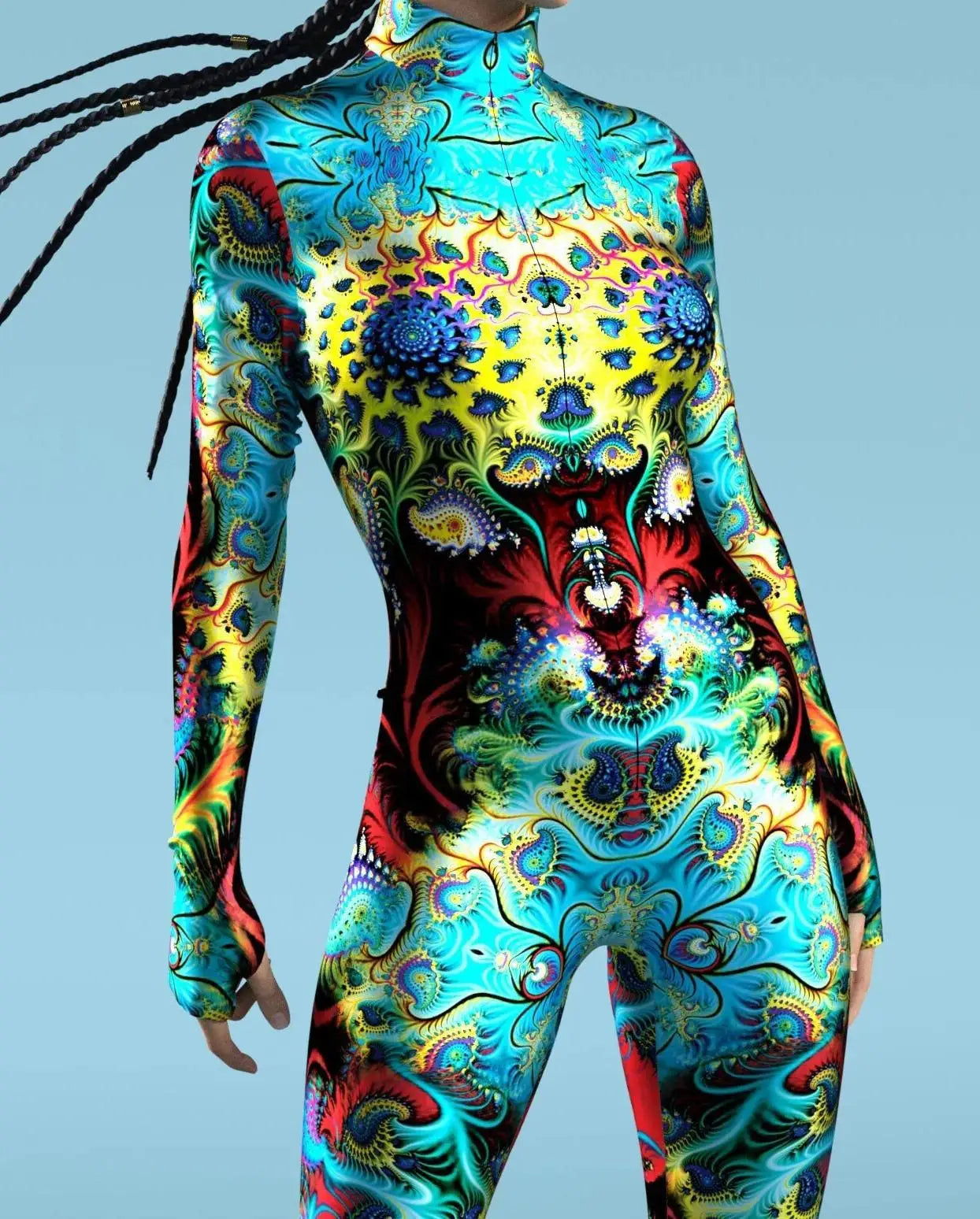 Hypno-Haze Full-Body Rave Bodysuit