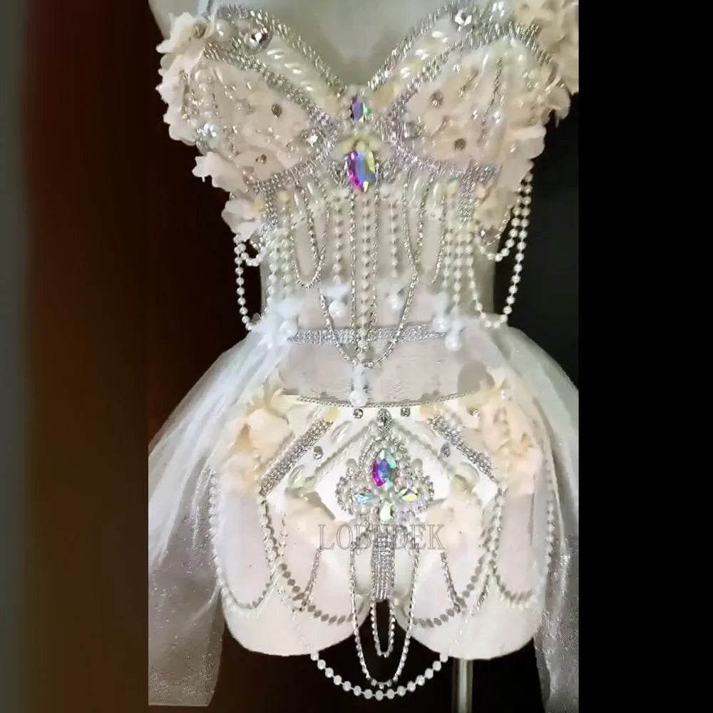 Luxury Ivory Rave Queen Outfit