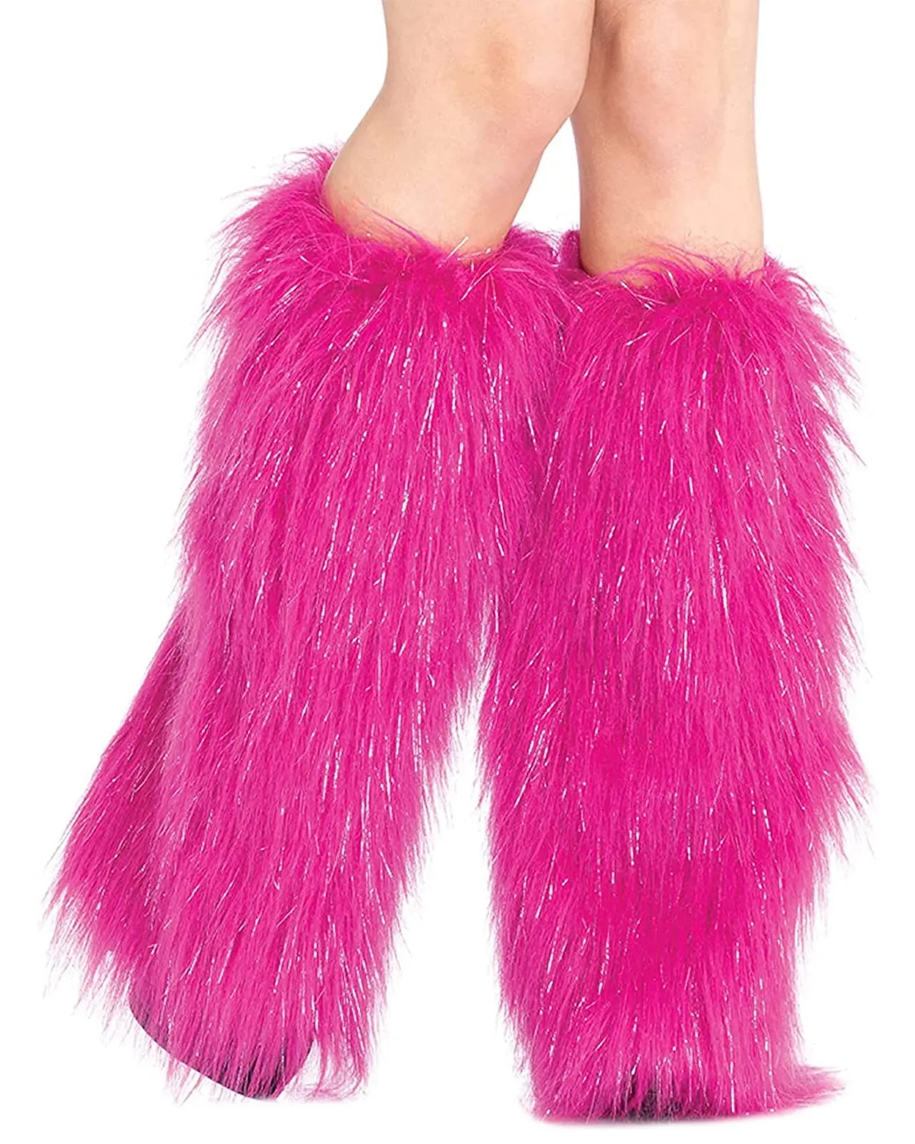 Pink Sparkly Faux Fur Rave Fluffies