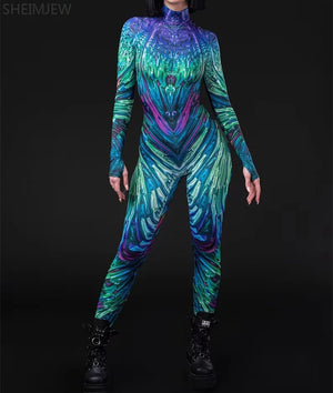 Trance Tide Full-Body Rave Bodysuit