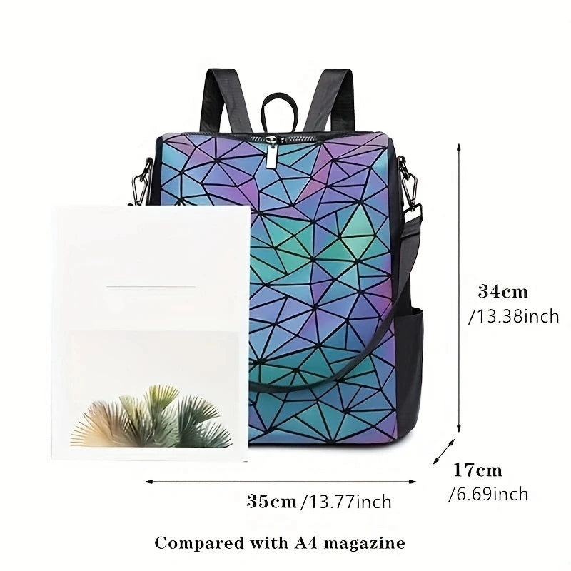 Holographic geometric shoulder bag 