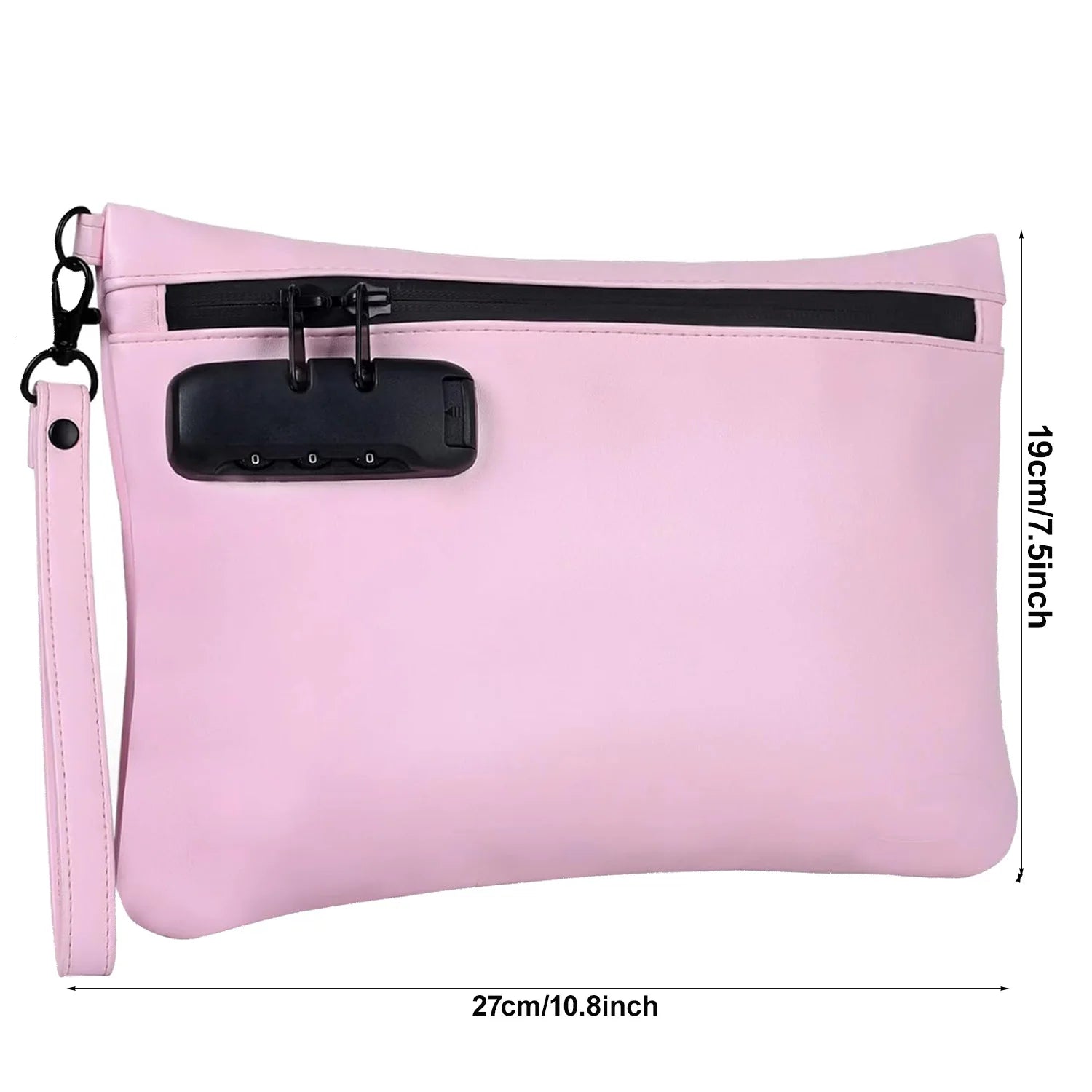 PINK Pouch Bag with Combination Lock