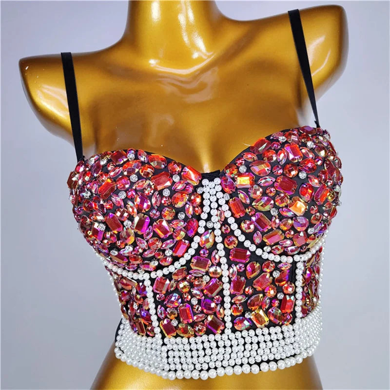 Rhinestone Rave Corset top