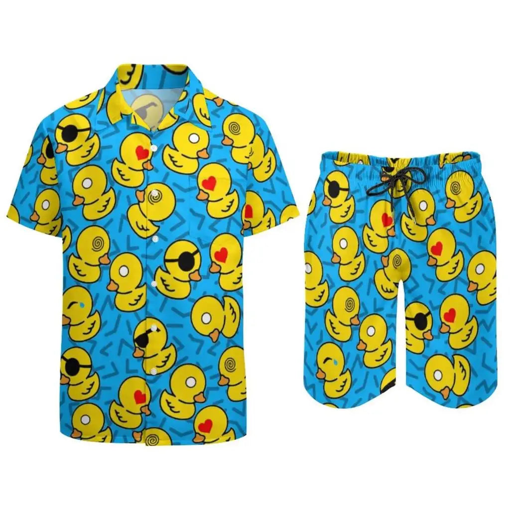 Ducky Duo Shirt & Shorts Rave Set