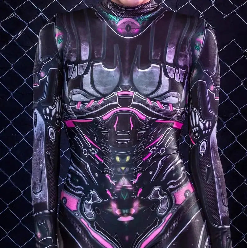 Robo-Rave Full-Body Rave Bodysuit