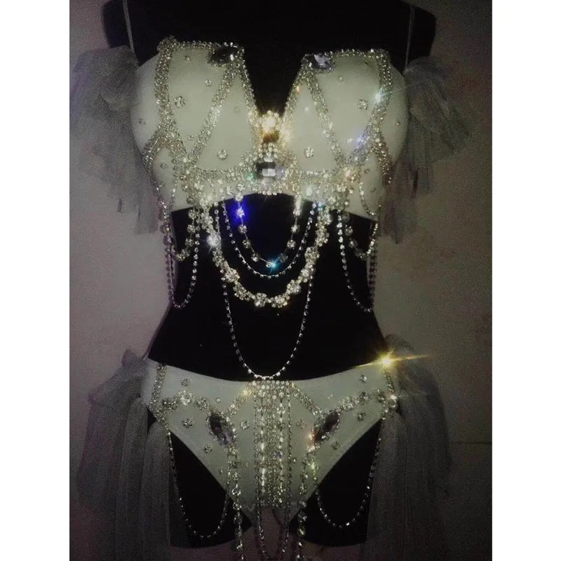 Sparkly Rhinestone Rave Costume