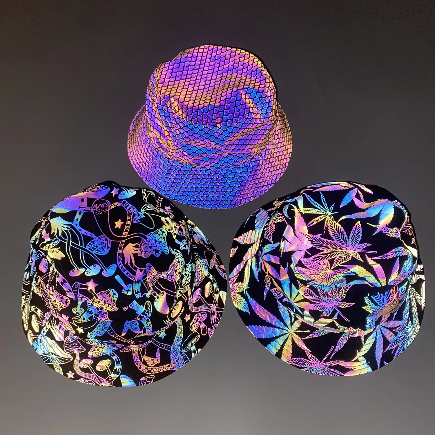 Colorful Reflective Rave Bucket Hat