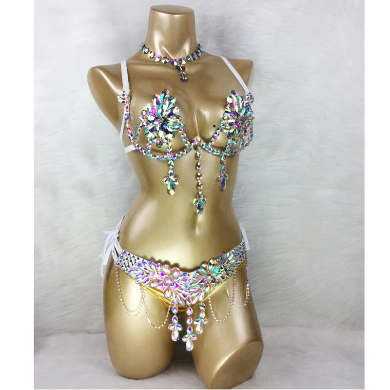 Electric Daisy Carnival Rhinestone Wire Bra