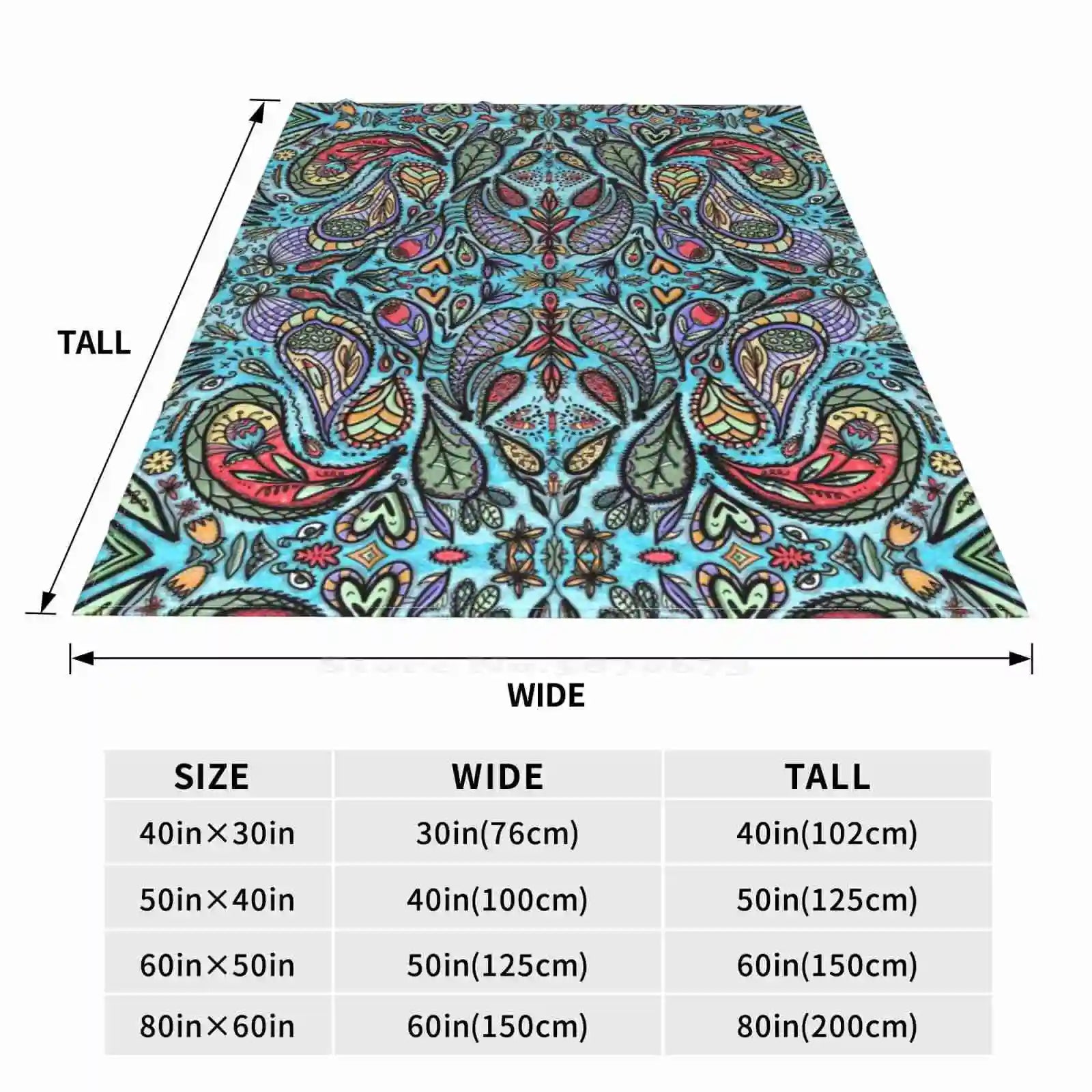 Paisley Daze Creative Design Soft Blanket