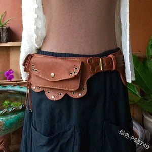 Medieval Steampunk Leather Utility Belt