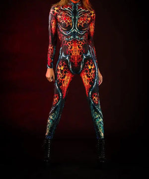 Sunlit-Siren Full-Body Rave Bodysuit