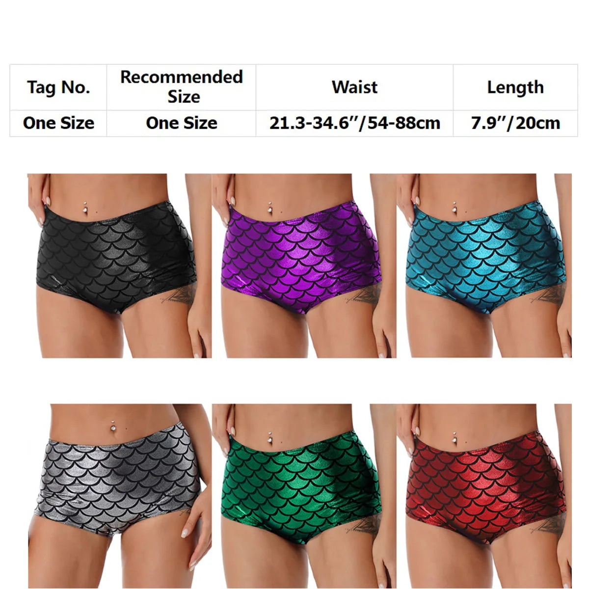 Mermaid Rave Booty Shorts