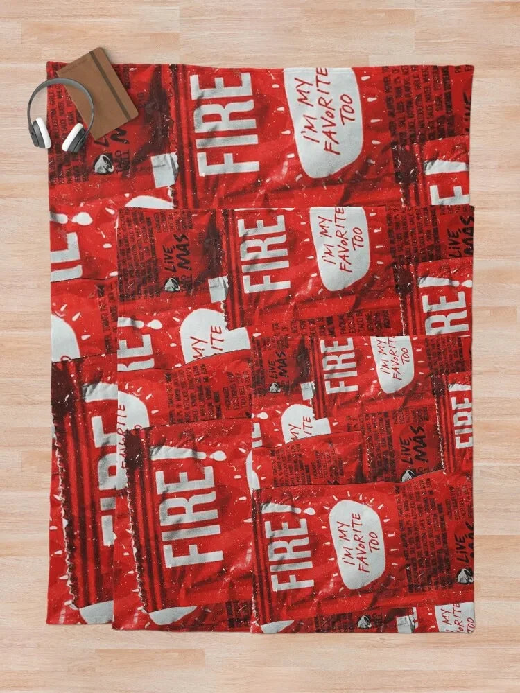 taco bell fire Throw Blanket