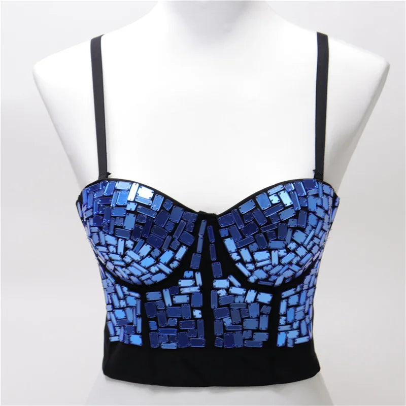 Rhinestone Rave Corset top