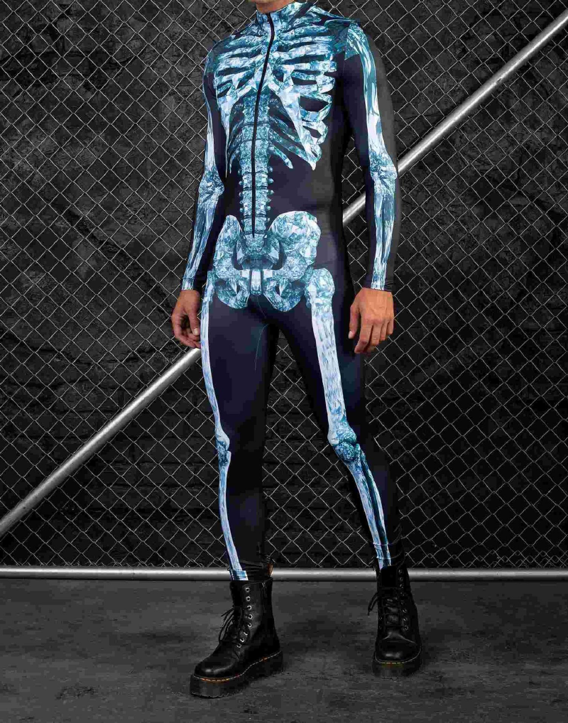 Cool-Skele Full-Body Rave Bodysuit Mens