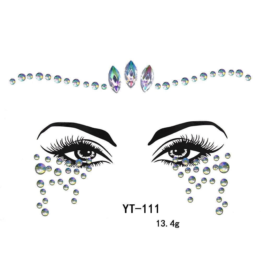 Acrylic Rhinestone Rave Face Gems