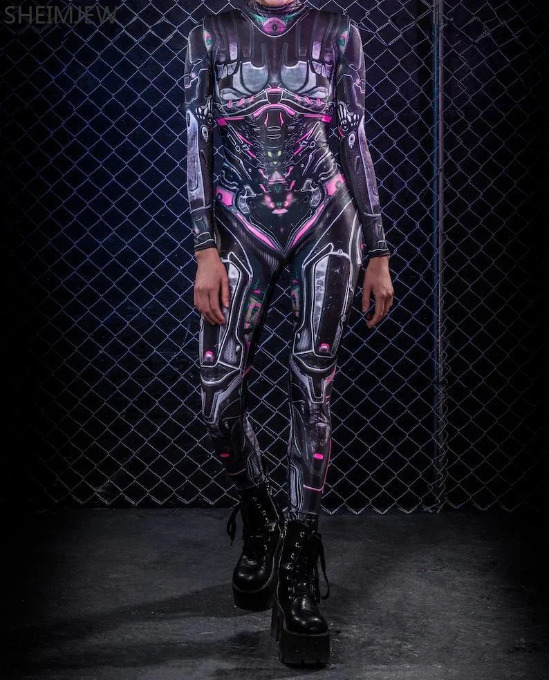 Robo-Rave Full-Body Rave Bodysuit