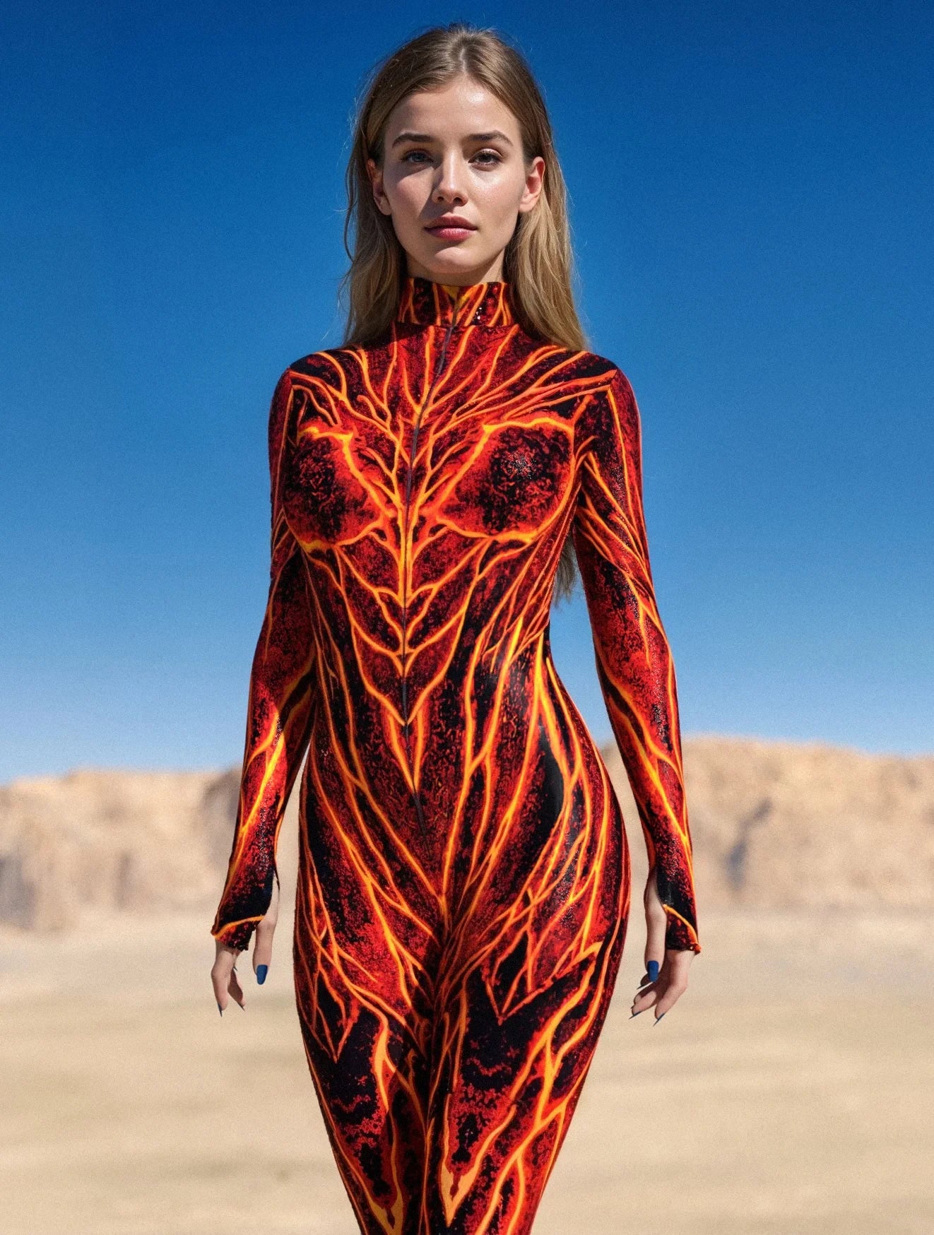 Nexus-Nylon Full-Body Rave Bodysuit