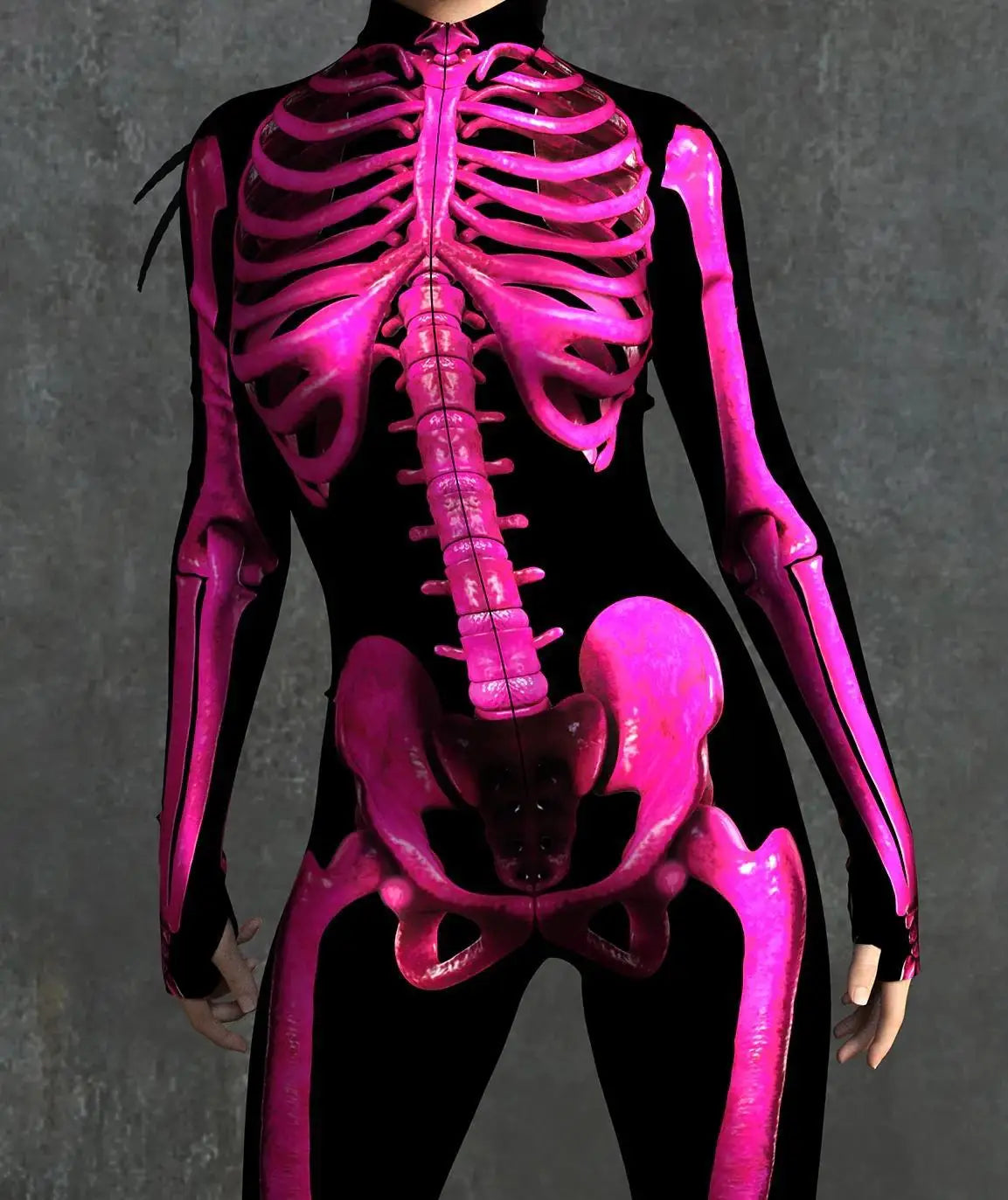 Colorful Skeleton Full-Body Rave Bodysuit