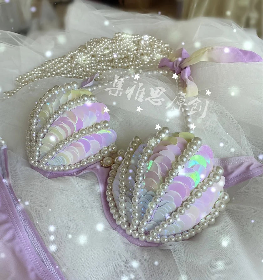 Handmade Mermaid Rave bra