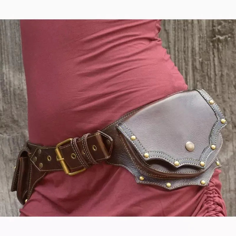 Medieval Steampunk Leather Utility Belt