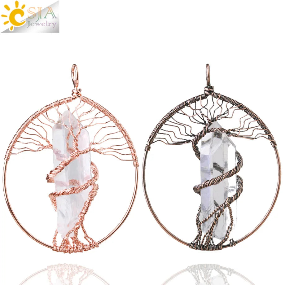 Tree of Life Natural Stone Pendant