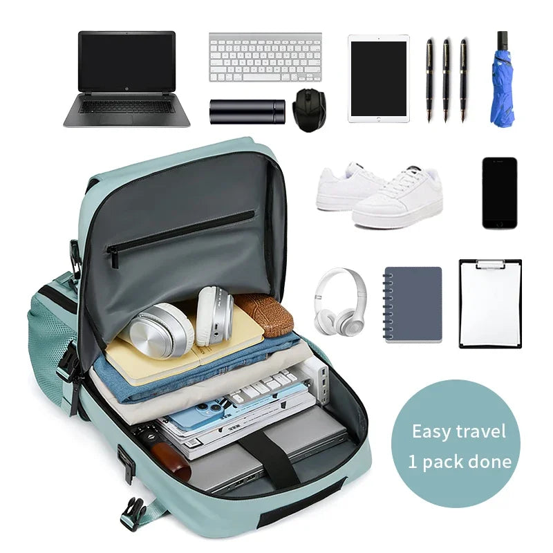 Hiking camping backpack with Hidden USB charging port