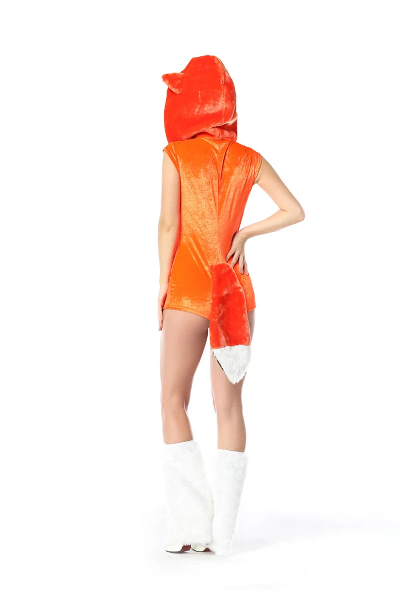 Sexy Plush Orange Fox Costume