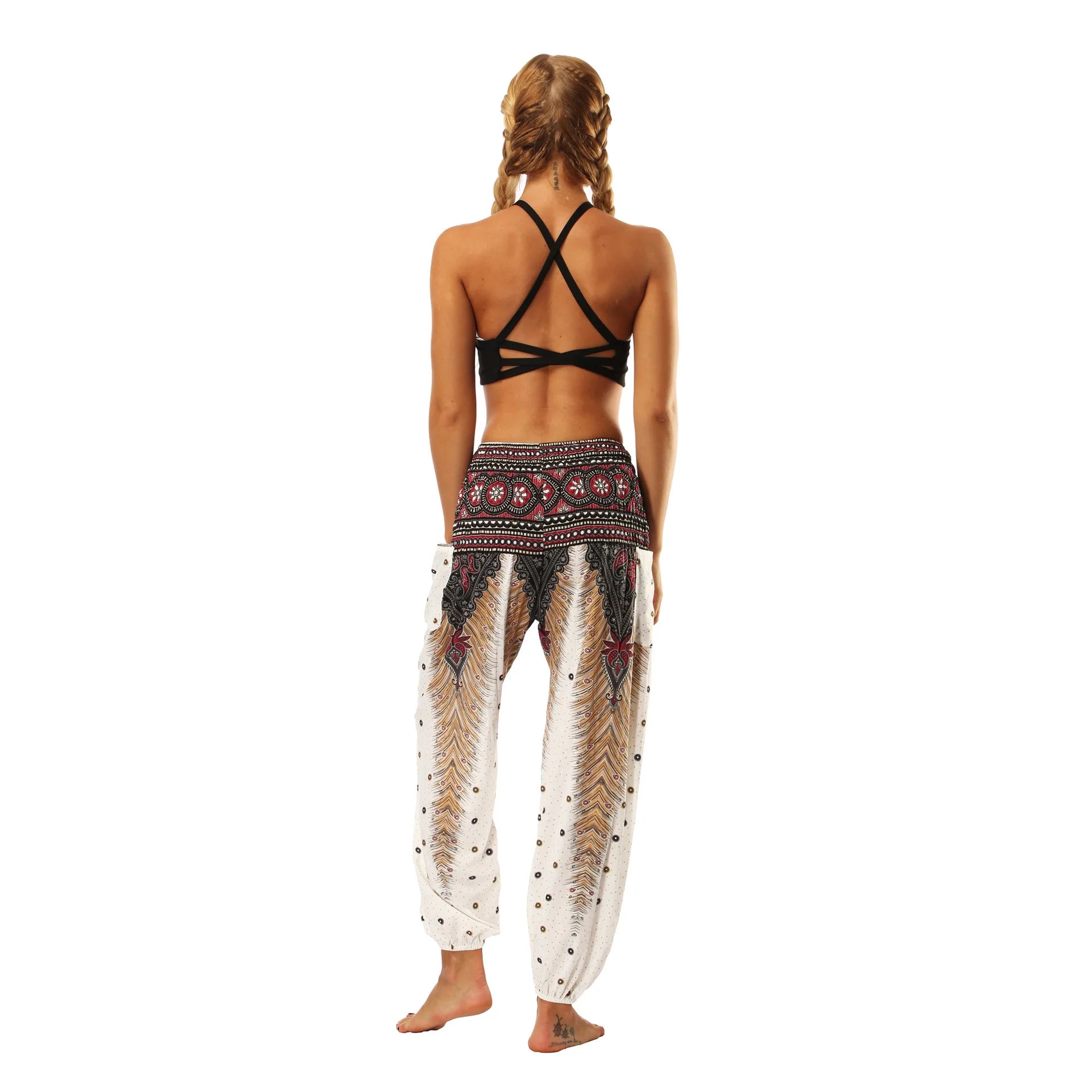 Women's Bohemian Print High Waisted Harem Pants