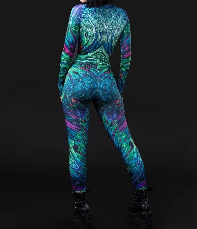 Trance Tide Full-Body Rave Bodysuit